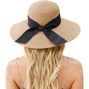 Beach Hat for Women, Wide Brim Sun Straw Hat for Women, Sun Hat Womens UPF 50+